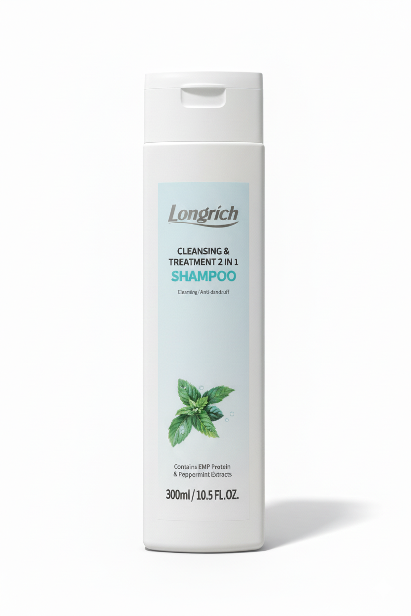 Longrich Shampooing 2-en-1 – Nettoyant & Traitement Anti-Pelliculaire (300 ml)